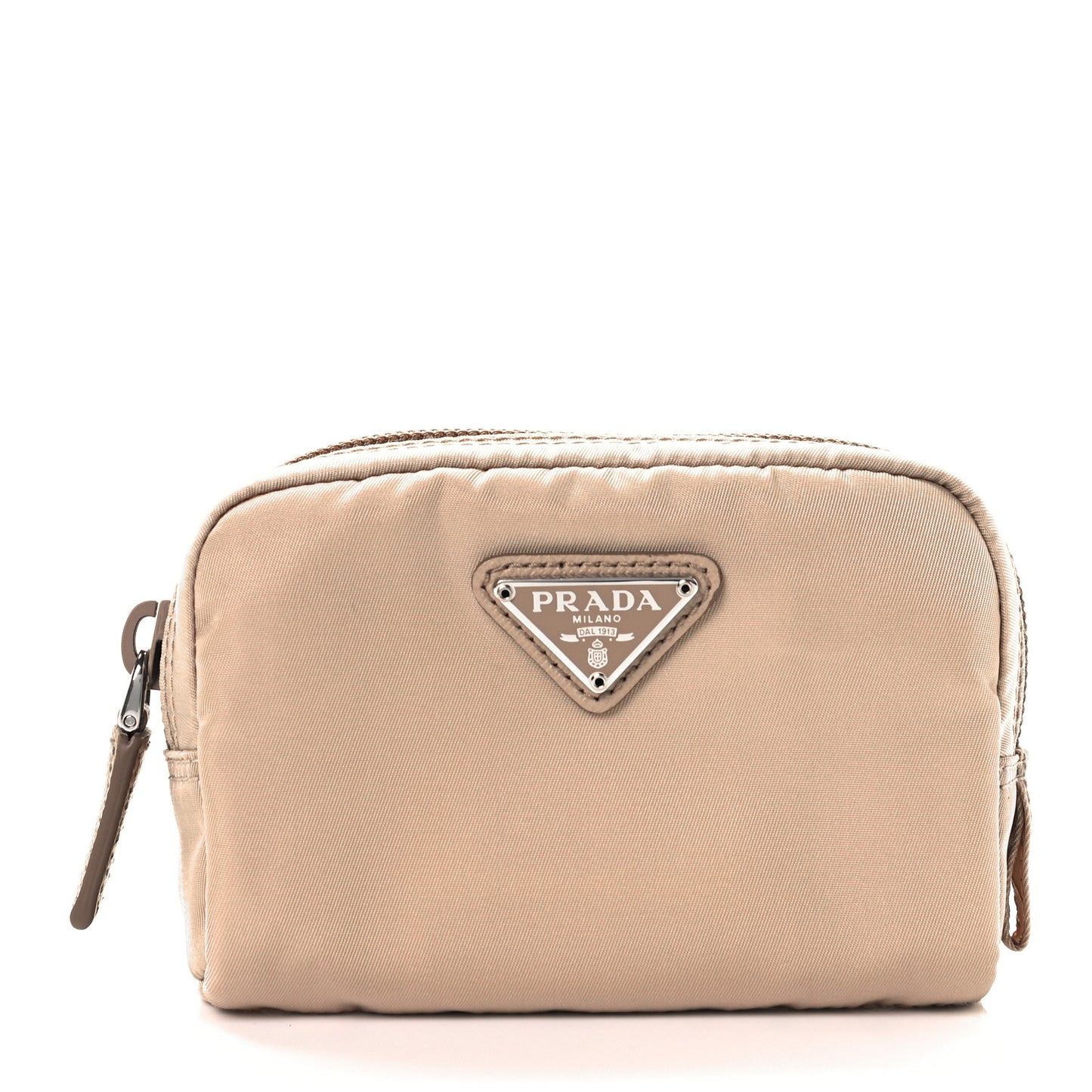 Tessuto Nylon Vela Cosmetic Pouch Cammeo