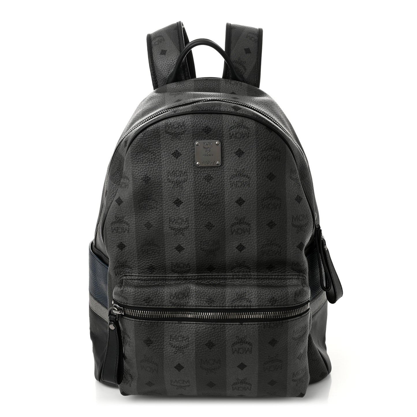 Striped Visetos Medium Stark Backpack Black Phantom Grey