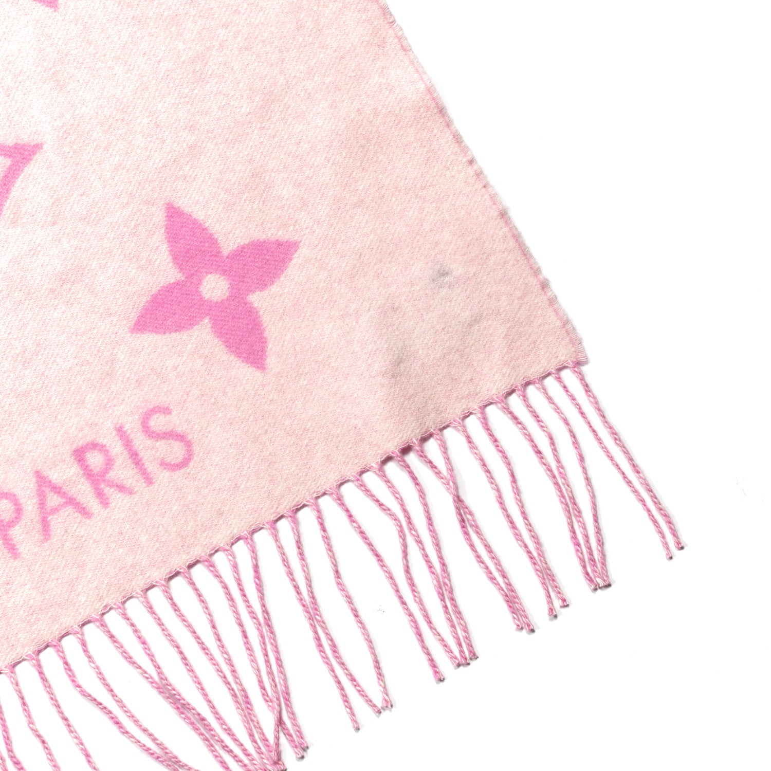 Louis Vuitton Cashmere Monogram Reykjavik Scarf White Pink 4 of 4