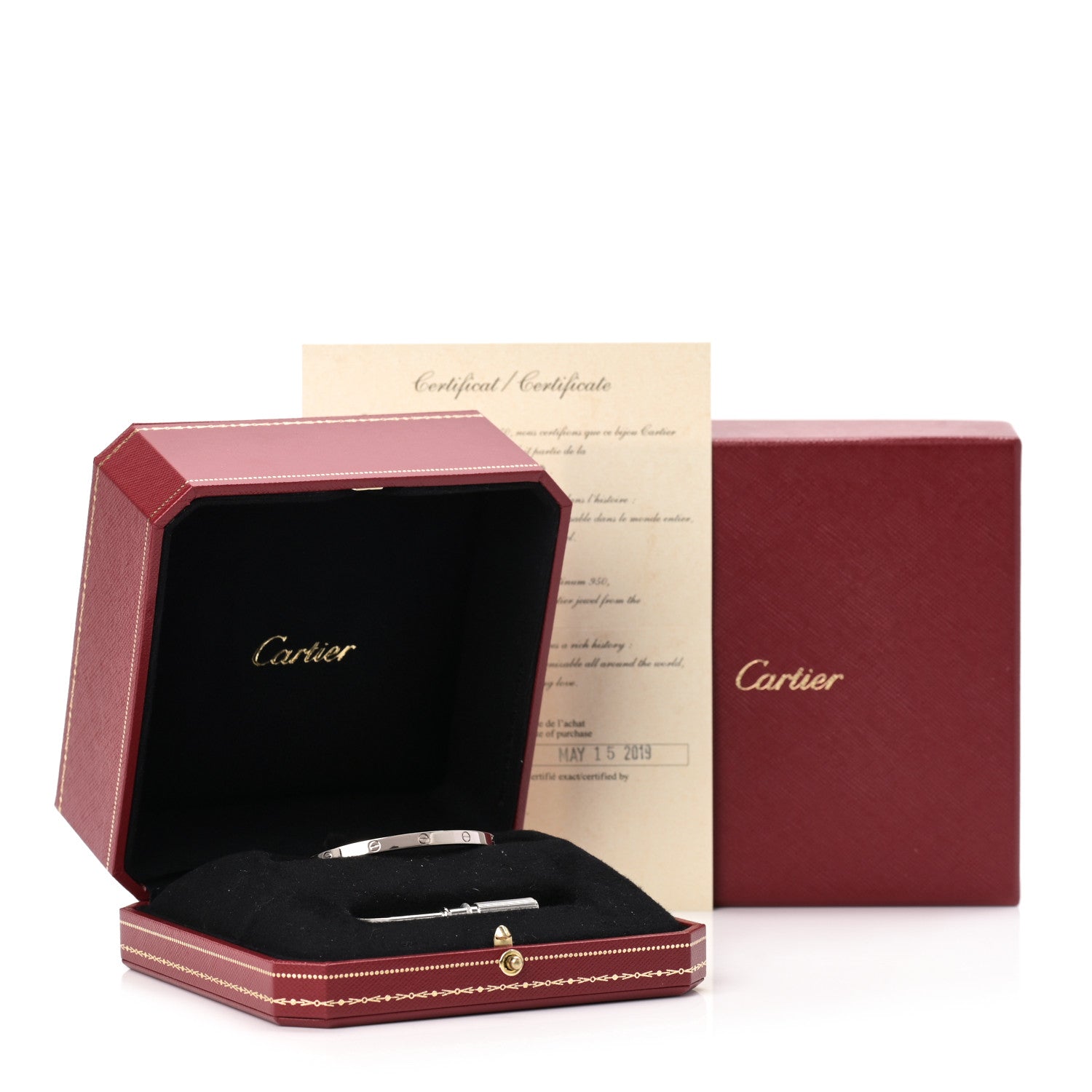 Cartier 18K White Gold Small LOVE Bracelet 15 5 of 5