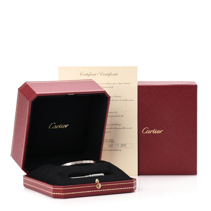 Cartier 18K White Gold Small LOVE Bracelet 15 5 of 5