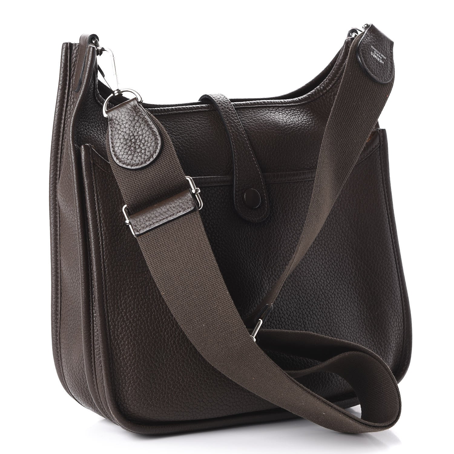 Hermes Taurillon Clemence Evelyne III PM Chocolate 3 of 9