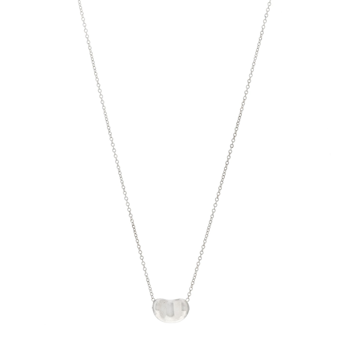 Sterling Silver 11mm Elsa Peretti Bean Pendant Necklace