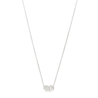 Tiffany Sterling Silver 11mm Elsa Peretti Bean Pendant Necklace 1 of 4