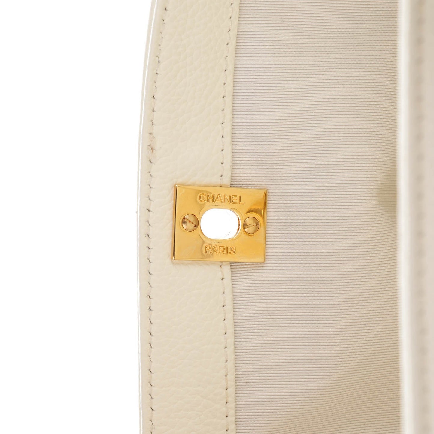 Calfskin Cerf Executive Shopper Tote White