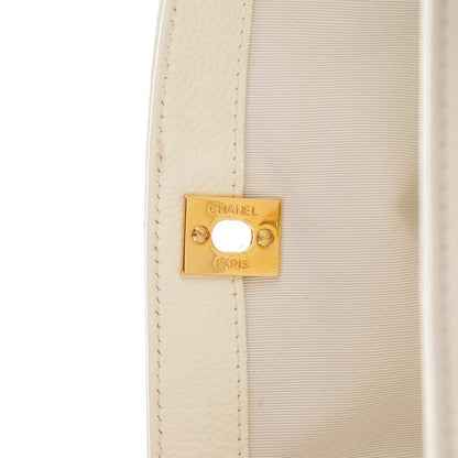 Chanel Calfskin Cerf Executive Shopper Tote White 5 of 9