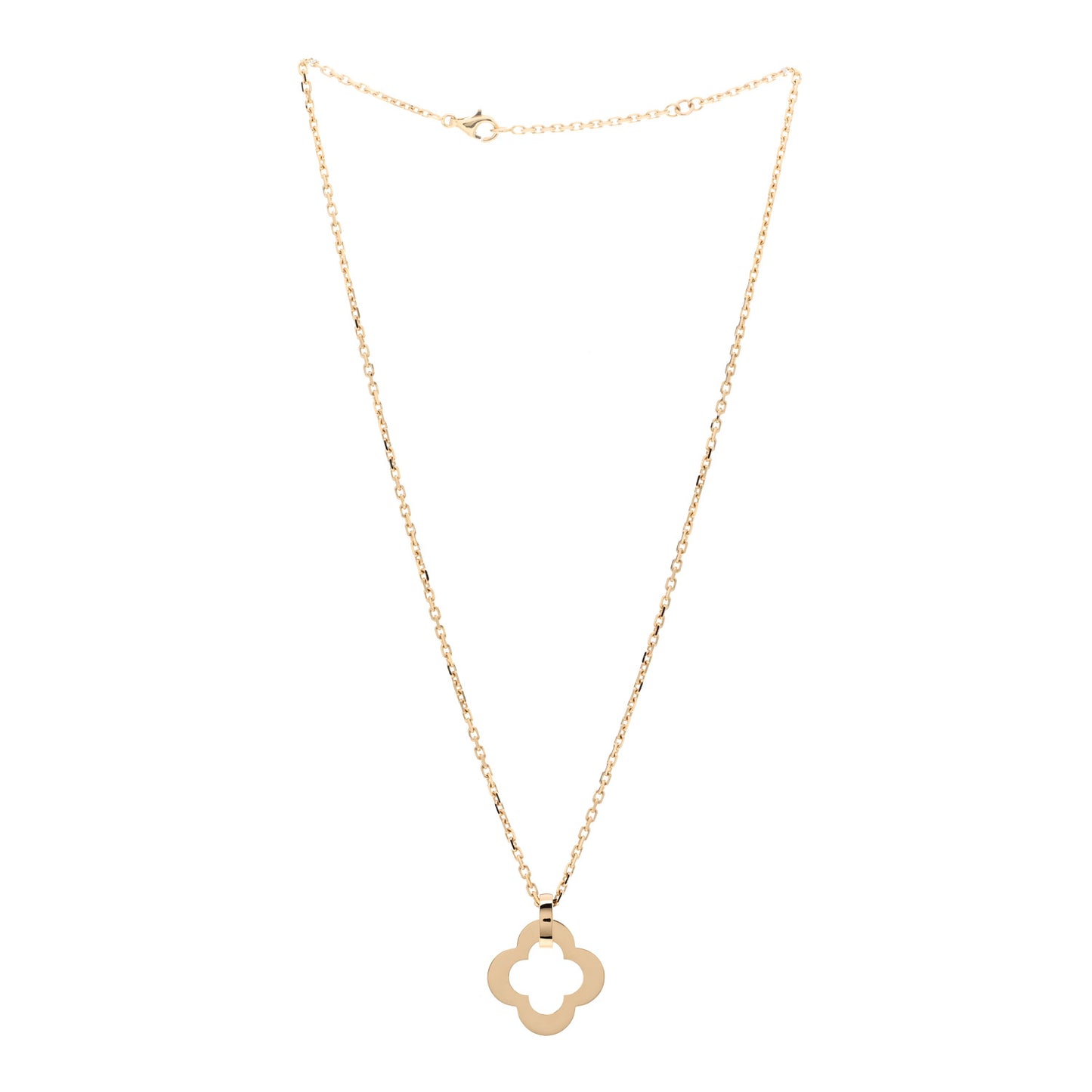 18K Yellow Gold Byzantine Alhambra Pendant Necklace