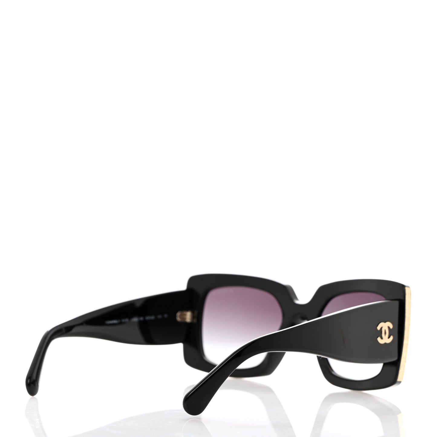Acetate Rectangle Sunglasses 5435 Black