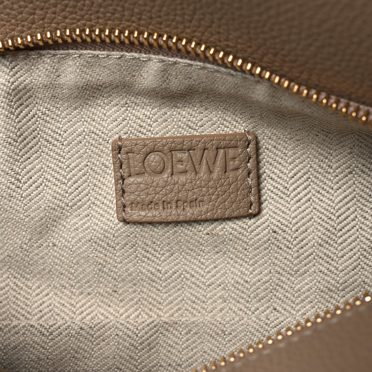 Grained Calfskin Small Puzzle Edge Bag Sand