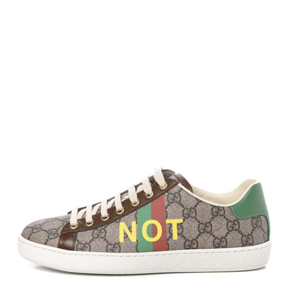 Gucci GG Supreme Monogram Fake/Not Womens Ace Sneakers 38 Beige New Shamarock Brown Sugar 1 of 9