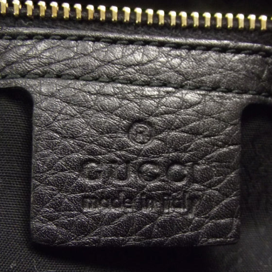 Suede G Square Medium Shoulder Bag Black