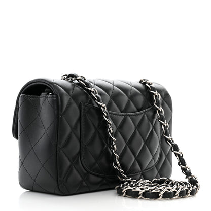 Chanel Lambskin Quilted Mini Rectangular Flap Black 3 of 10