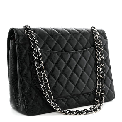 Chanel Caviar Quilted Maxi Double Flap Black 3 of 10