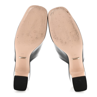 Gucci Patent Lexi Horsebit Mules 39 Black 6 of 11