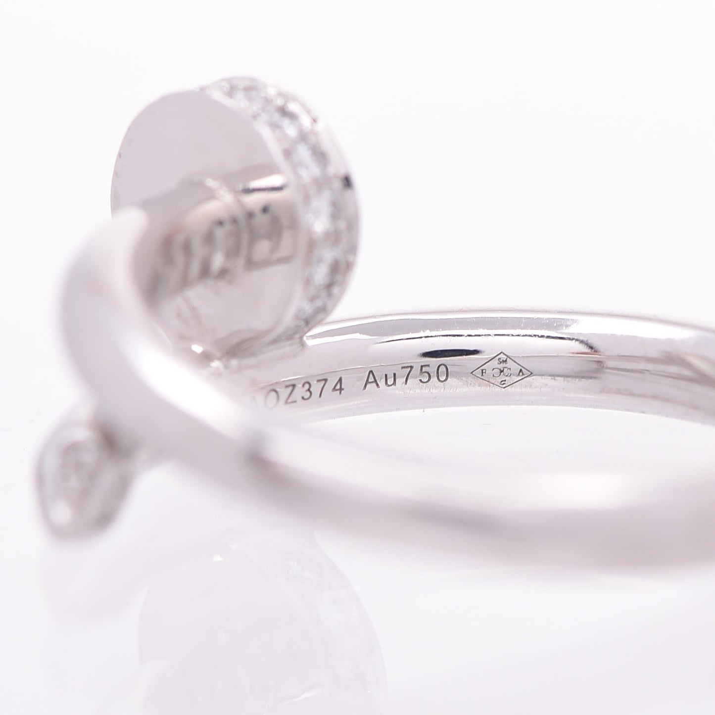 18K White Gold Diamond Juste Un Clou Ring 52 6