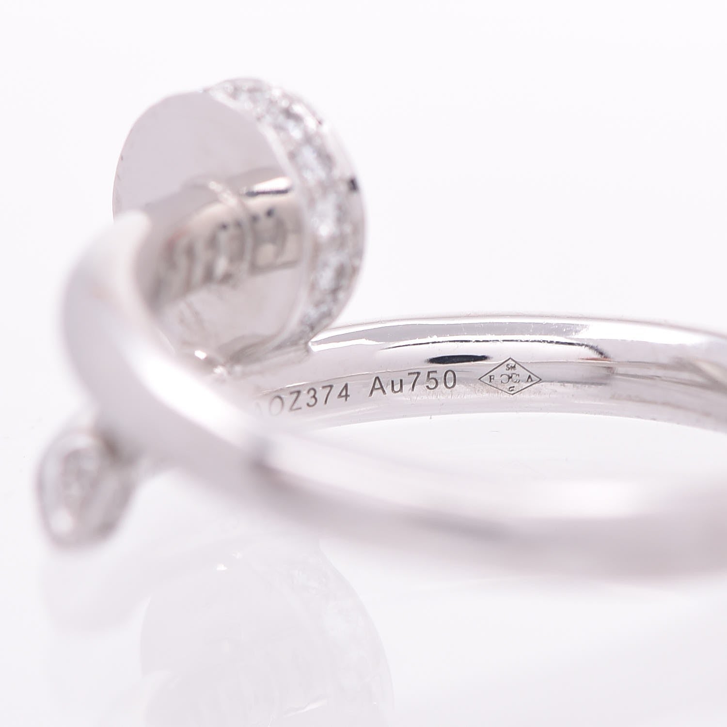 Cartier 18K White Gold Diamond Juste Un Clou Ring 52 6 7 of 7