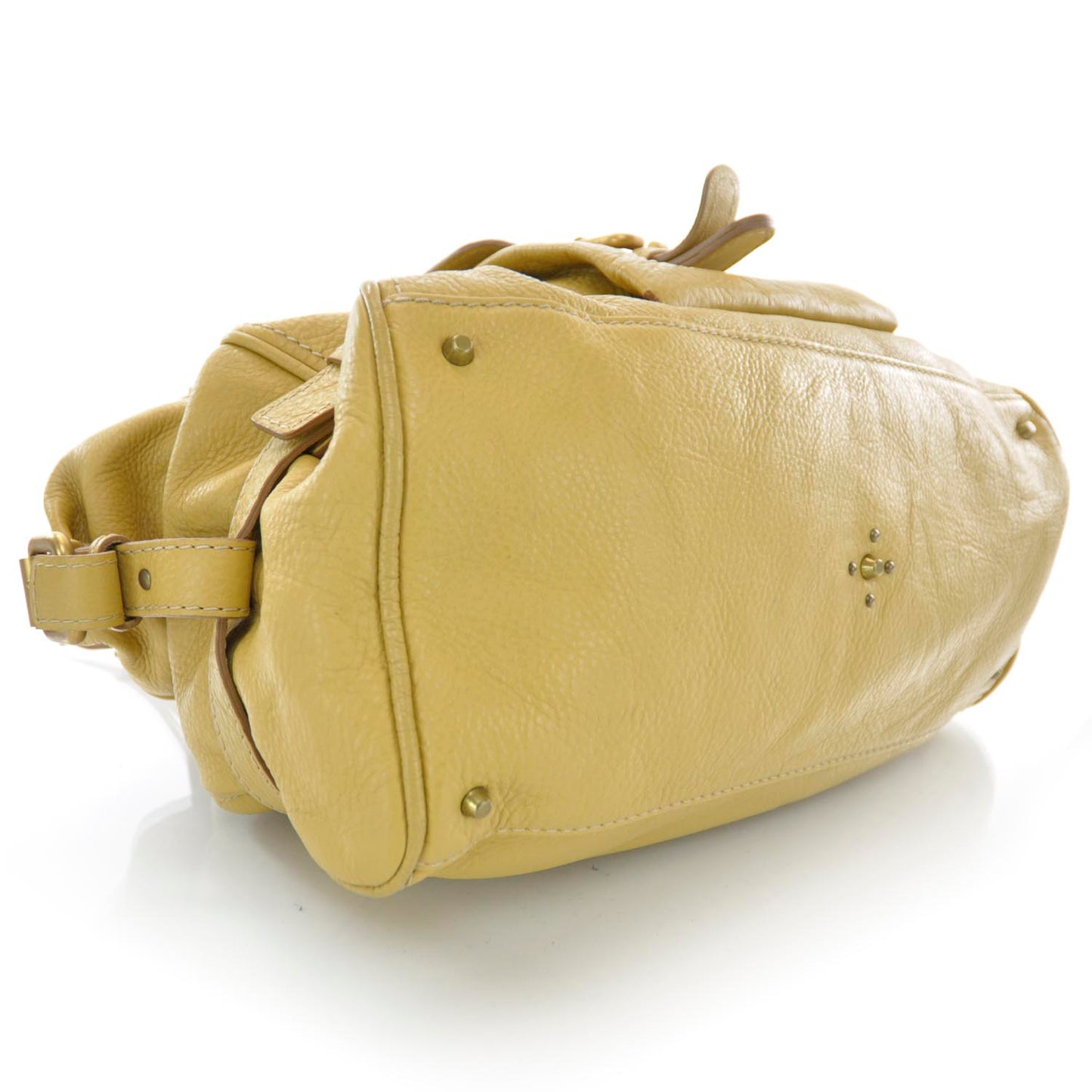 Leather Paddington Front Pocket Tote Maize Yellow