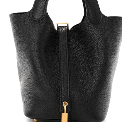 Hermes Taurillon Clemence Picotin Lock 18 PM Black 8 of 11