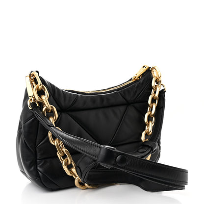 Prada Nappa Triangle Quilted Patchwork System Bag Black 3 of 10