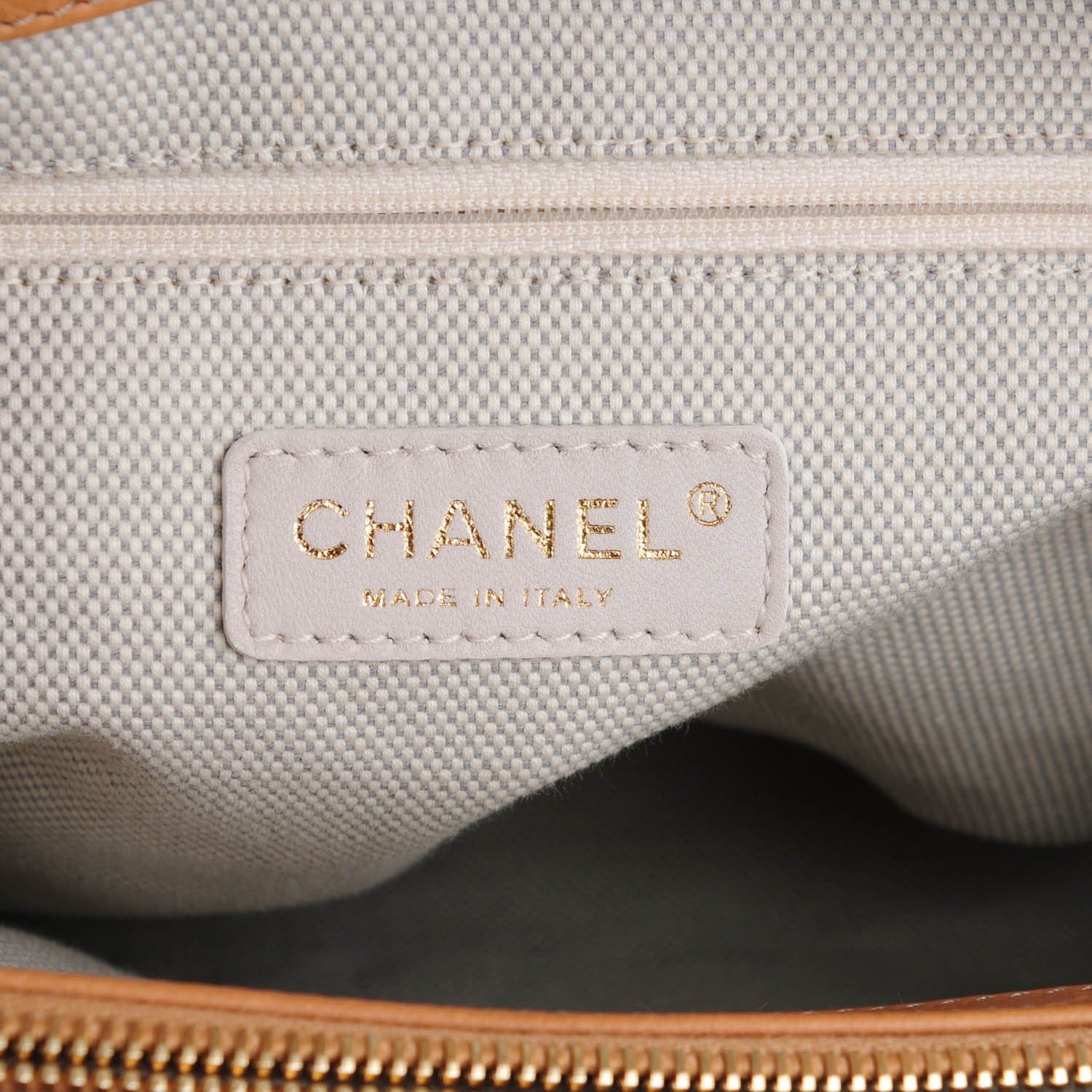 Chanel Calfskin Quilted Large Retro Chain Tote Dark Beige 6 of 7
