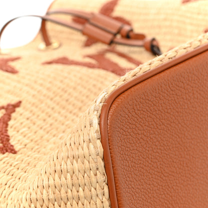 Louis Vuitton Raffia Calfskin Monogram Neonoe MM Tan 10 of 12