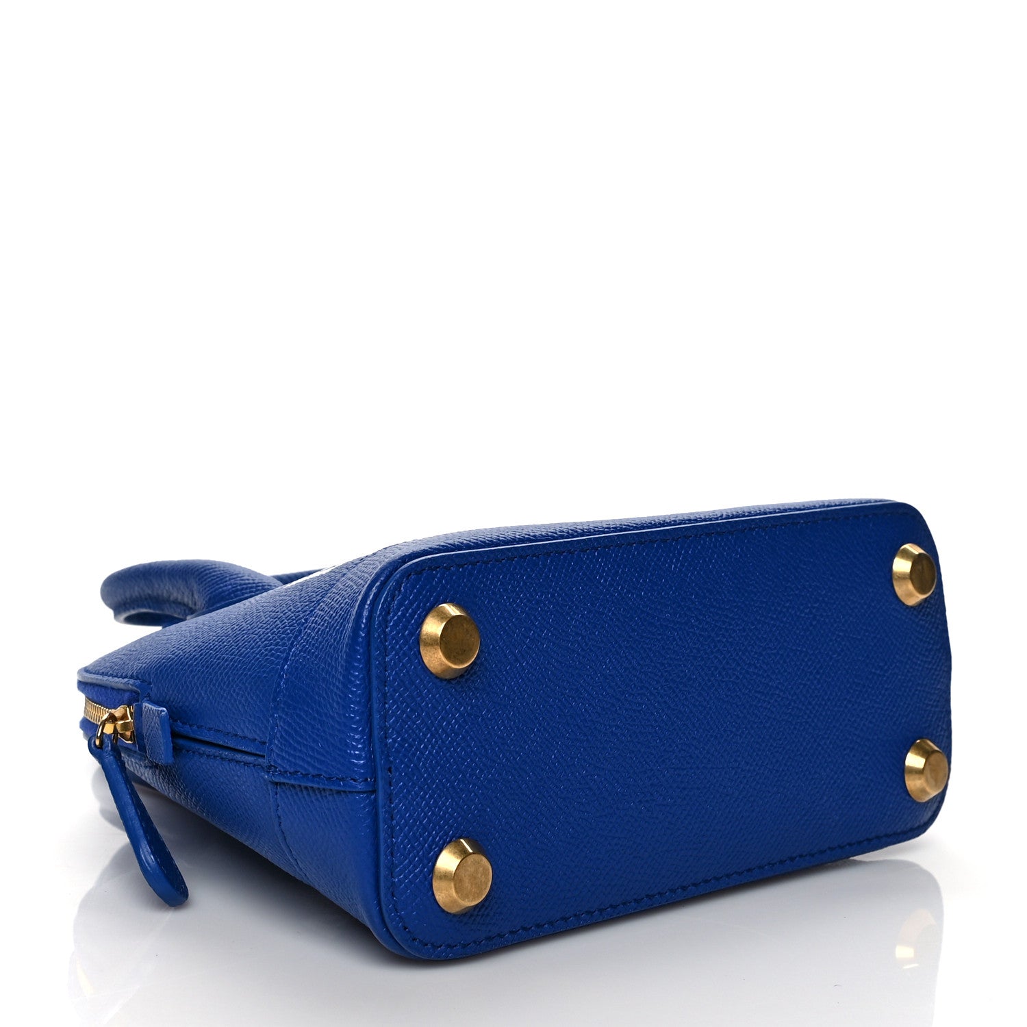 Balenciaga Signature Grained Calfskin Logo XXS Ville Top Handle Bag Bleu Roi White 4 of 10
