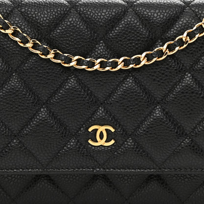 Chanel Caviar Quilted Wallet On Chain WOC Black 9 of 11