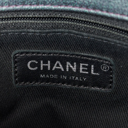 Chanel Iridescent Goatskin Quilted Small Double Carry Waist Chain Flap Purple 6 of 12