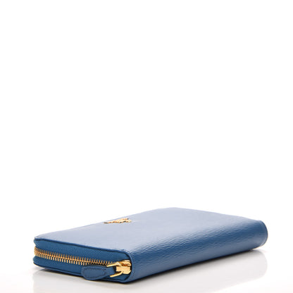Prada Vitello Move Zip Around Wallet Cobalto 4 of 8