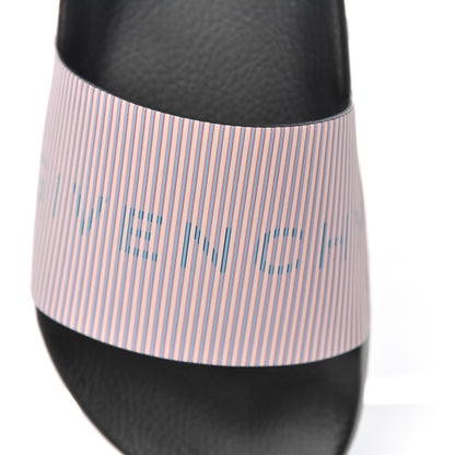 Givenchy Metallic Calfskin Logo Womens Pool Slide Sandals 37 Light Pink 6 of 9