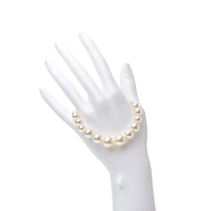 Chanel Graduated Pearl Crystal CC Bracelet Gold 2 of 5