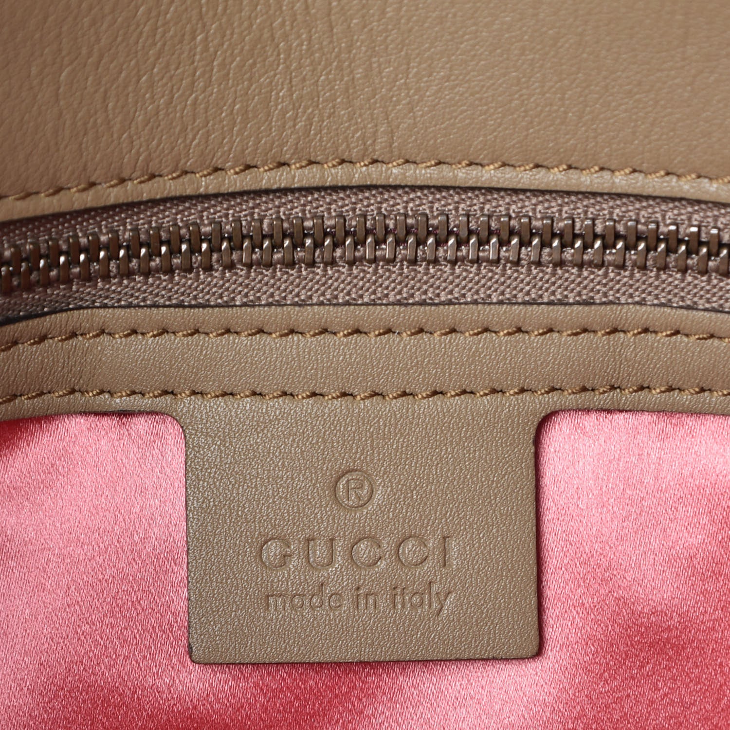 Gucci Velvet Matelasse Small GG Marmont Shoulder Bag Taupe 6 of 9