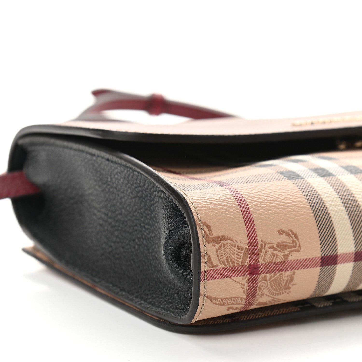 Burberry Derby Calfskin Haymarket Check Small Loxley Crossbody Bright Toffee Multicolor 7 of 8