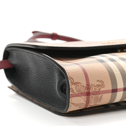Burberry Derby Calfskin Haymarket Check Small Loxley Crossbody Bright Toffee Multicolor 7 of 8