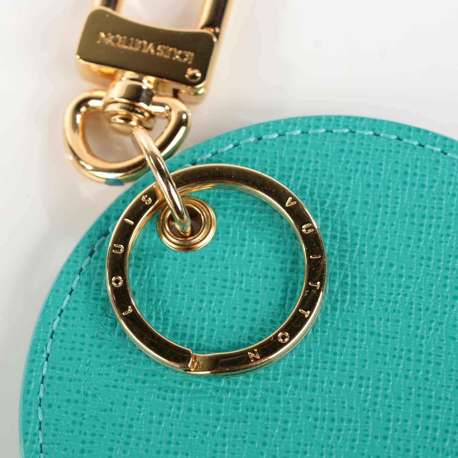 Louis Vuitton Monogram Illustre V Bag Charm Key Ring Turquoise 6 of 7