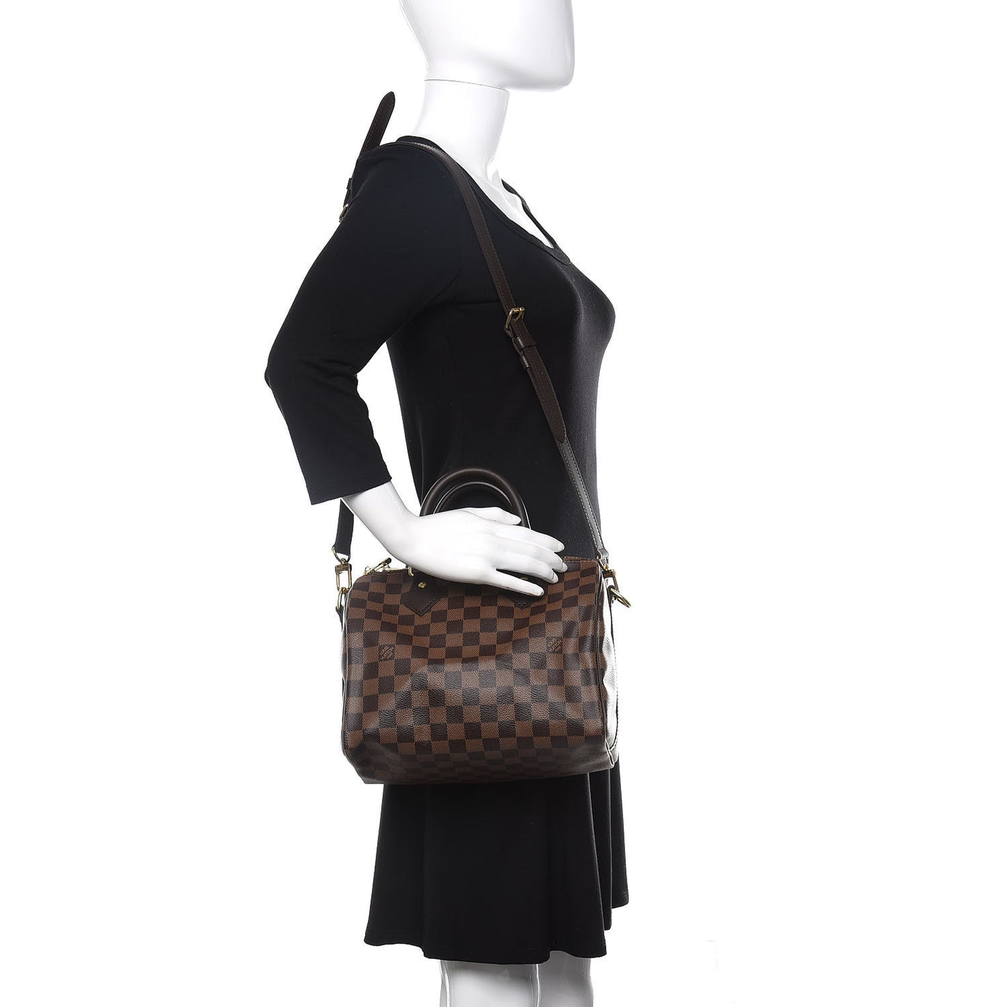 Damier Ebene Speedy Bandouliere 25