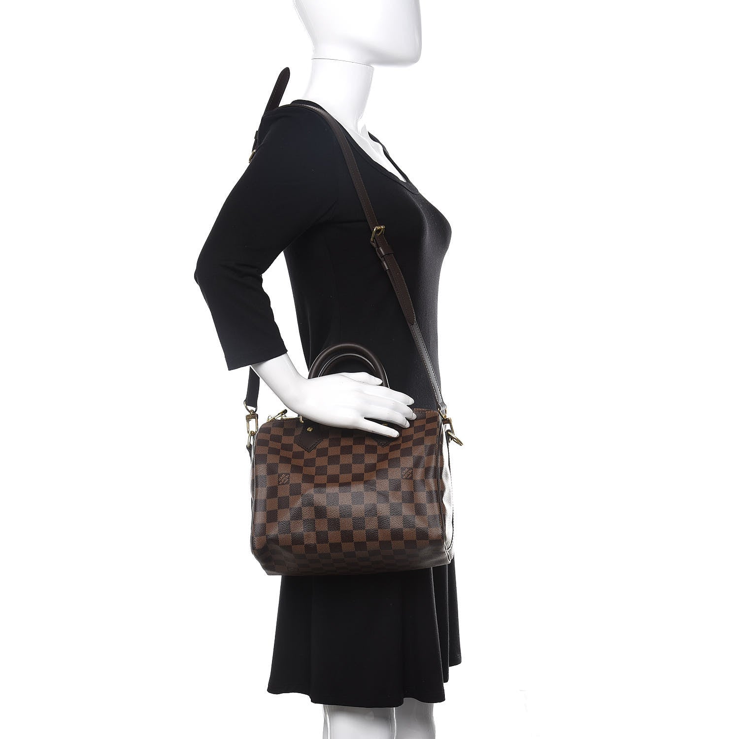 Louis Vuitton Damier Ebene Speedy Bandouliere 25 2 of 10