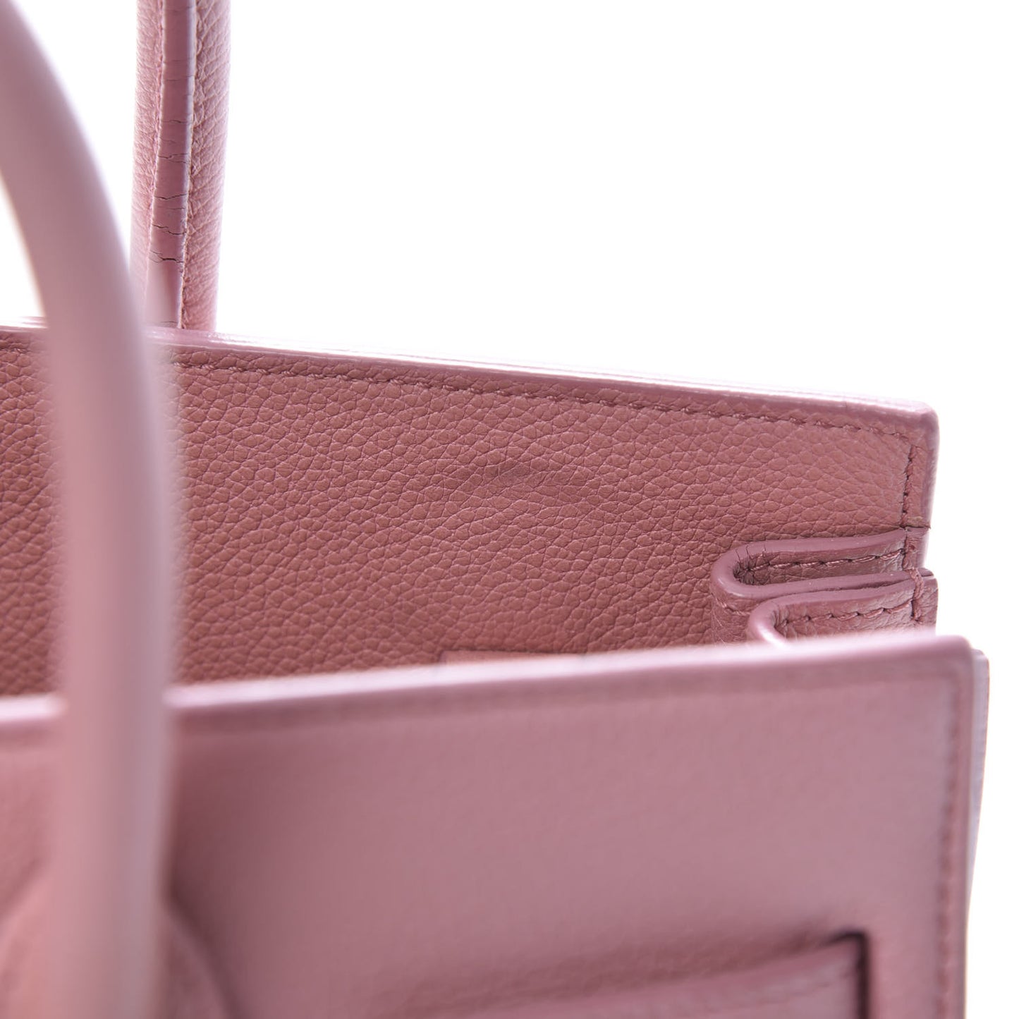 Grained Calfskin Baby Sac De Jour Dark Rose