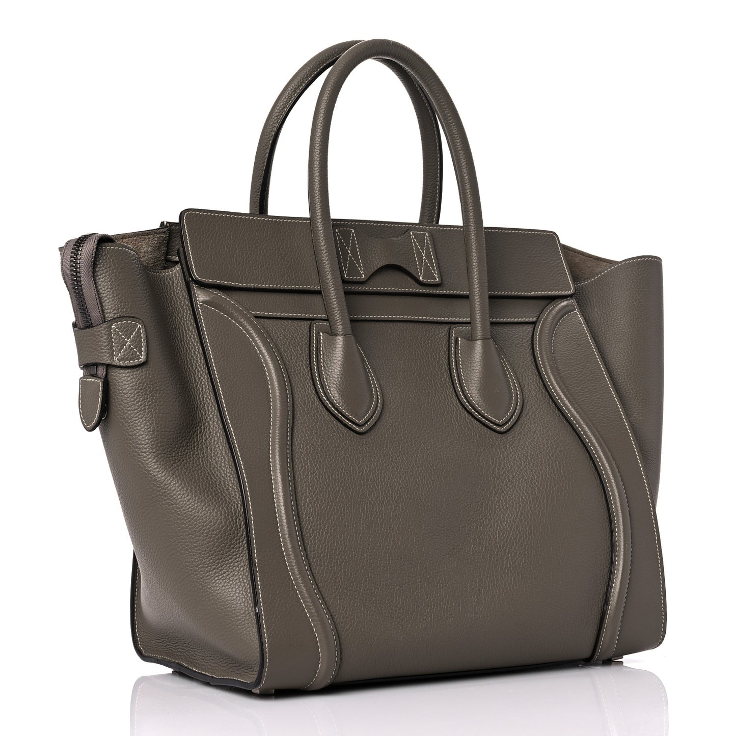 Drummed Calfskin Mini Luggage Souris
