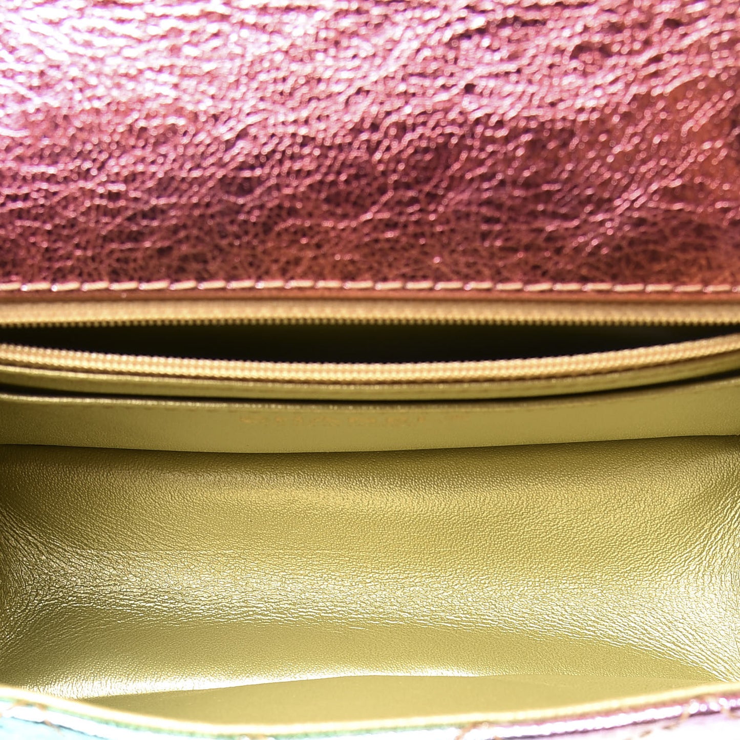 Metallic Goatskin Quilted Mini 2.55 Reissue Flap Multicolor