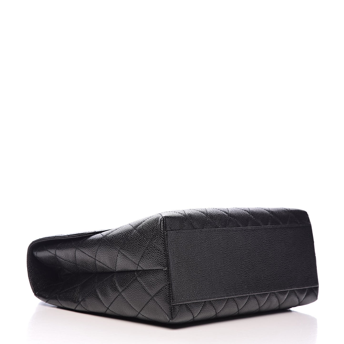 Caviar Quilted Jumbo Kelly Flap Black