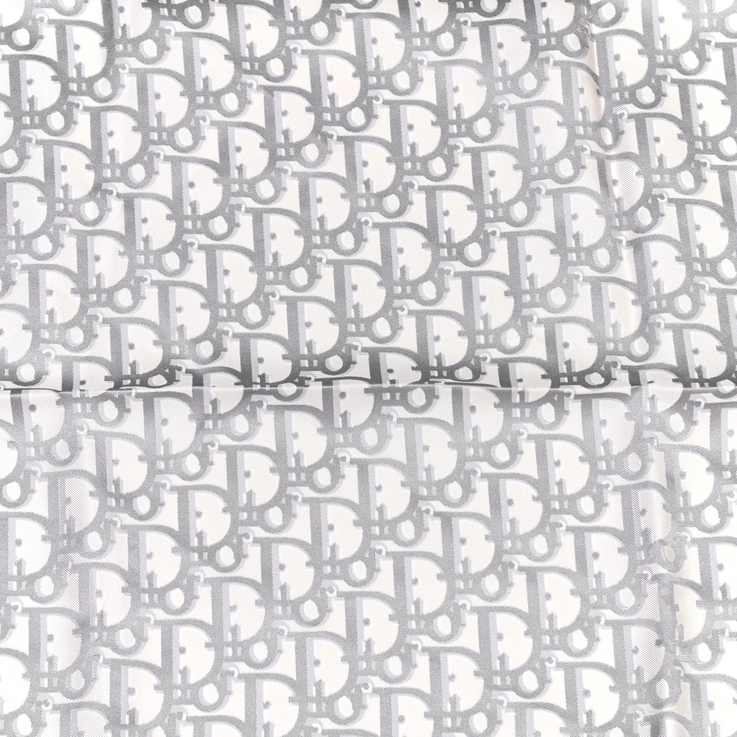 Christian Dior Silk Oblique Scarf Grey 6 of 10