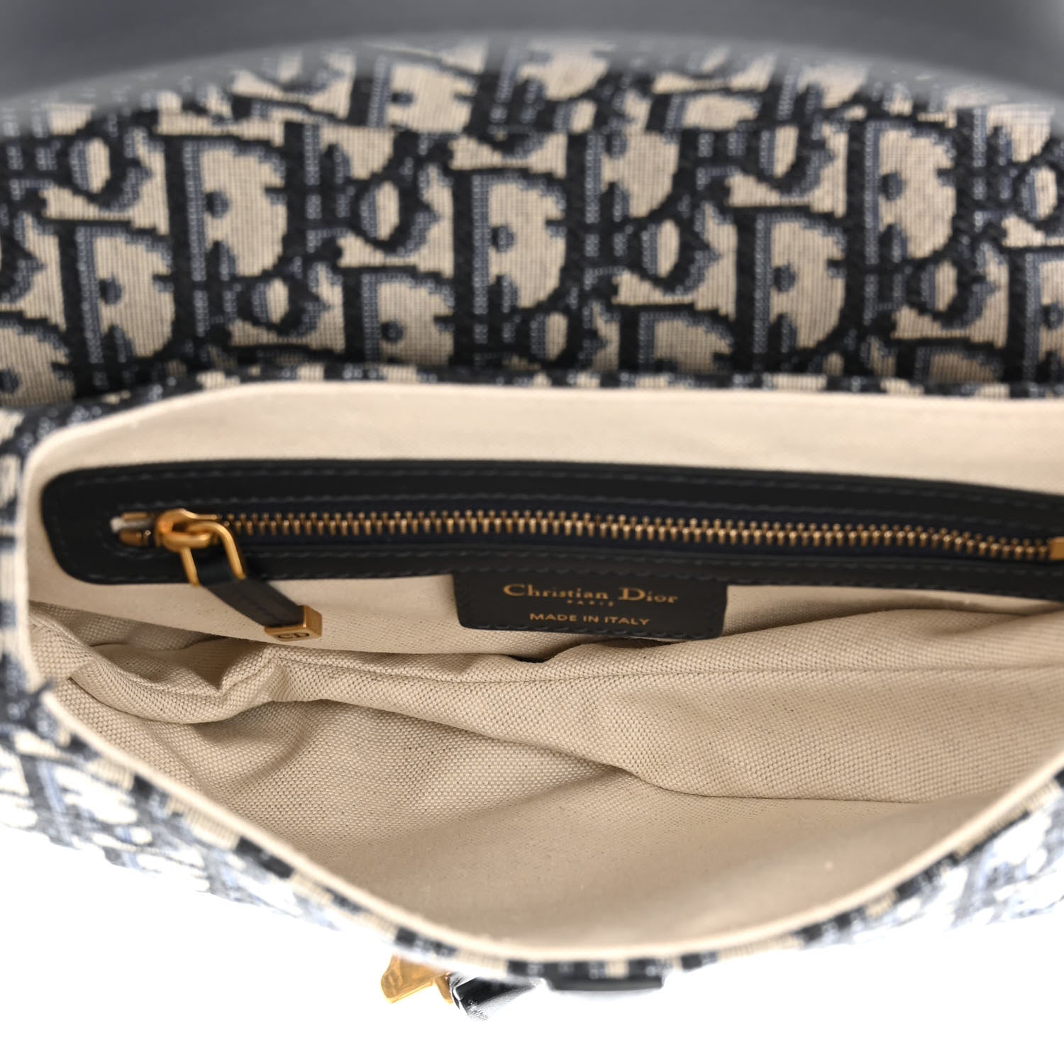 Christian Dior Oblique Saddle Bag Blue 5 of 10