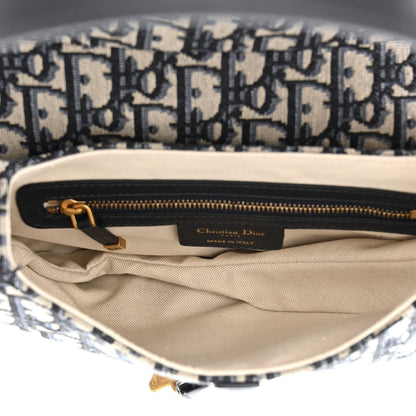 Christian Dior Oblique Saddle Bag Blue 5 of 10