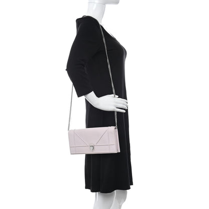 Christian Dior Grained Calfskin Large Diorama Croisiere Chain Wallet Light Pink 2 of 9