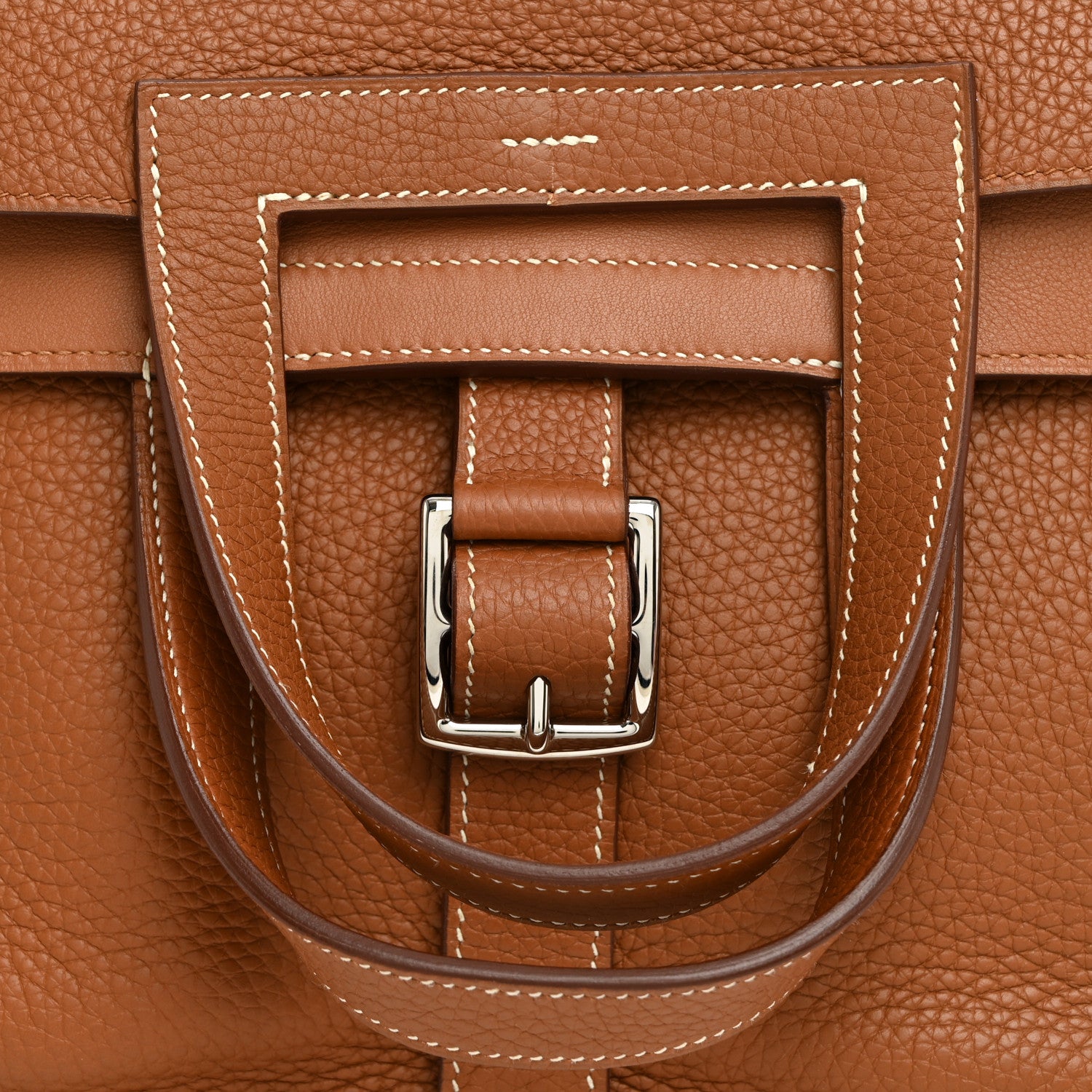 Hermes Taurillon Clemence Halzan 31 Gold 6 of 8