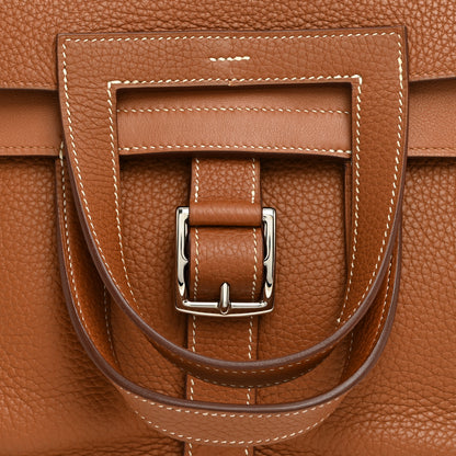 Hermes Taurillon Clemence Halzan 31 Gold 6 of 8