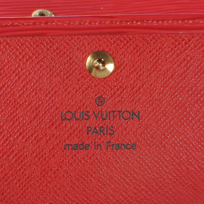 Louis Vuitton Epi Porte Tresor Etui Papiers Wallet Castillan Red 7 of 8