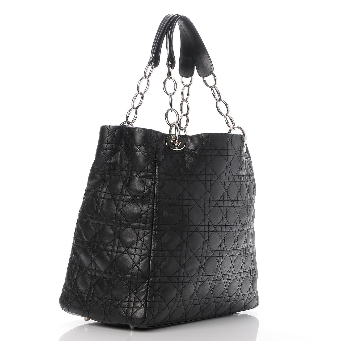 Lambskin Cannage Dior Soft Shopping Tote Black