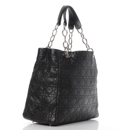 Christian Dior Lambskin Cannage Dior Soft Shopping Tote Black 3 of 17
